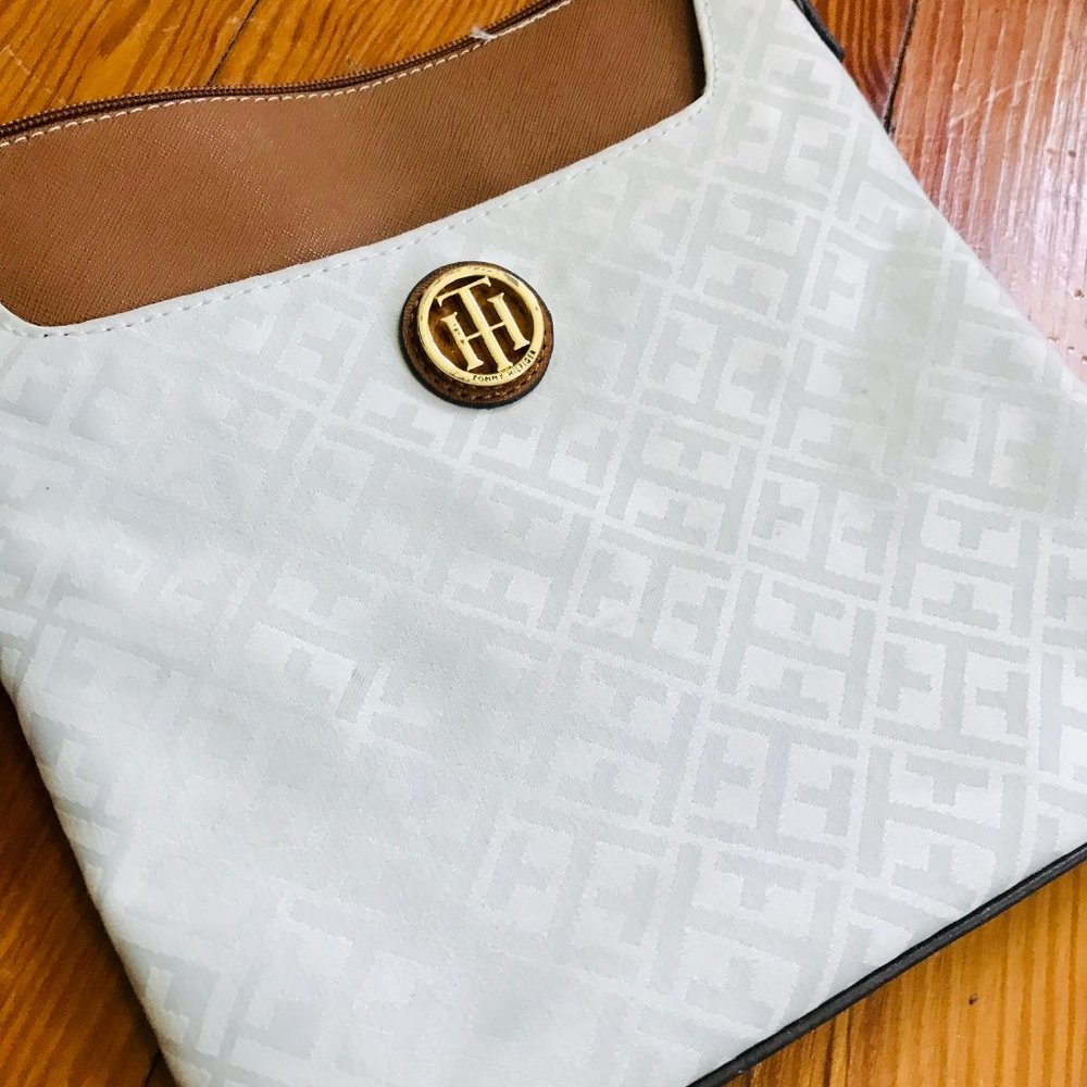 Tommy Hilfiger White Julia Crossbody Bag